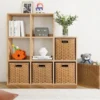 PP Rattan Basket Washable Snack Organizer Box Toys Bathroom Handmade Bakul