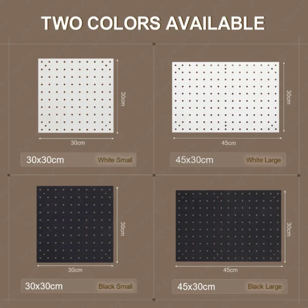 Pegboard Wall Organizer No Drilling          Wall Mounted Storage Rack DIY Home Decor Shelf Hooks
