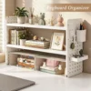 cn-11134207-820l4-mpakwzv4kbnx23.webp Metal Desktop Organizer Storage Rack with Pegboard White 2 3 Tier