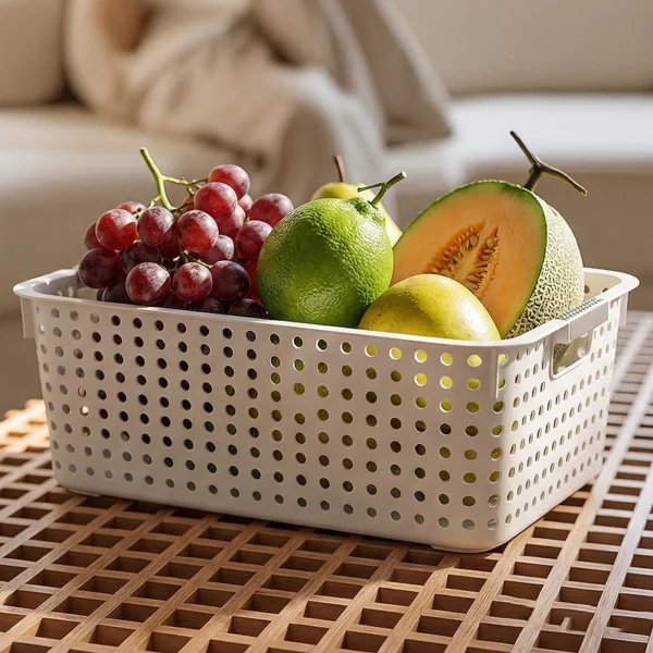 cn-11134207-820l4-mr8htvaj239ib0.webp Rectangular Storage Basket Kitchen Storage Basket Snack Fruit Plastic Storage Vegetable Basket Desktop Box Storage