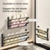 Behind Door Shoe Rack Entrance Door Simple Household Foldable Hanging Storage Rack Bathroom Wall Mounted Door Slipper Rack