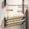 Behind Door Shoe Rack Entrance Door Simple Household Foldable Hanging Storage Rack Bathroom Wall Mounted Door Slipper Rack