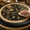 cn-11134207-820l4-mrlbflnhdekhaf.webp Chinese Style Black Gold Multifunctional Dressing Table Changing Shoes Low Stool Storage Sofa Foot Lazy Stool Children s Fabric Soft Stool Storage Two in One