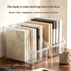 cn-11134207-820l4-ms56wh84bp4xa3.webp Retractable Desktop Bookstand Shelf Acrylic Transparent Student Book Storage Box Desk Storage Picture Book File Storage Box