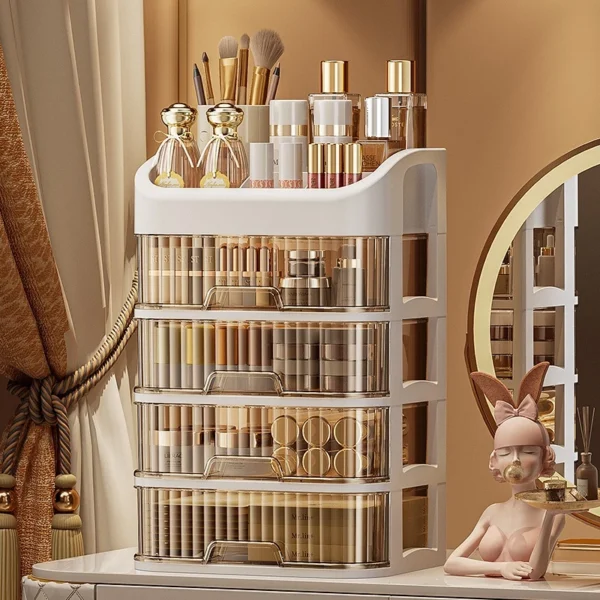 Home Cosmetics Storage Box Desktop Dresser Skin Care Products Lipstick Organizer Box Desktop Drawer Shelf