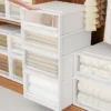 cn-11134207-820l4-mseyjjsab1tz82.webp Clear Stackable Drawer Storage Box Large Capacity Space Saving Wardrobe Organizer for Clothes Blankets