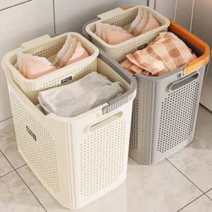 cn-11134207-820l4-msjlma9y2gwa97.webp Large Capacity Laundry Basket Hollow Ventilated Plastic Dirty Clothes Hamper With Handle Multifunctional Storage Basket for Bathroom Bedroom Home Organizer