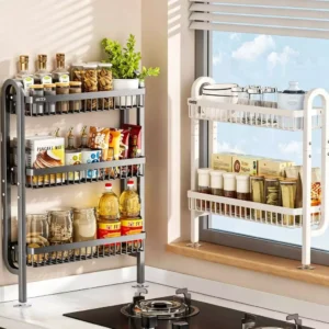 my-11134207-820l4-mqsup5555qtefb.webp Stainless Steel Spice Rack Rak Rempah Dapur Kitchen Condiment Seasoning Storage Organizer Knife Holder Serbaguna