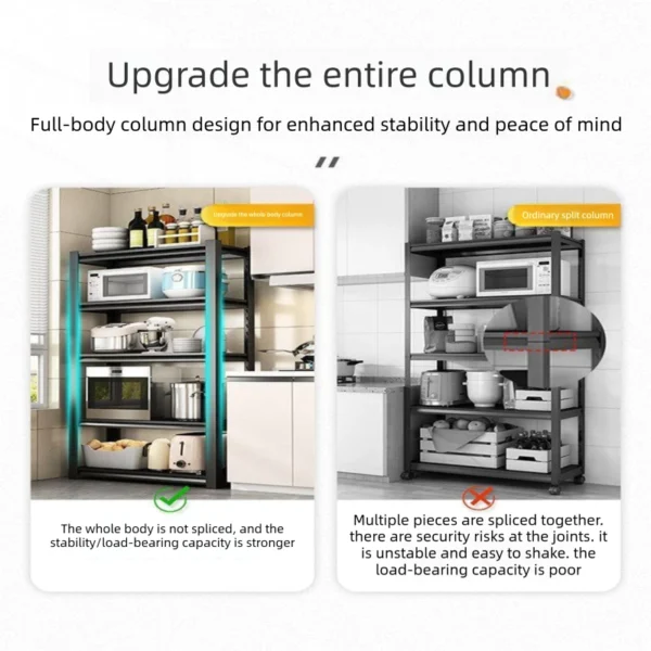 my-11134207-820l7-ms2izqpbf28857.webp Kitchen Storage Rack Rak Dapur Microwave Organizer Adjustable Freestanding Steel Shelf