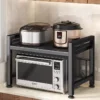 my-11134207-820l8-mqr17ito696p8f.webp Multifunctional Microwave Oven Rack Adjustable Iron Kitchen Storage Shelf Stand for Rice Cooker Oven