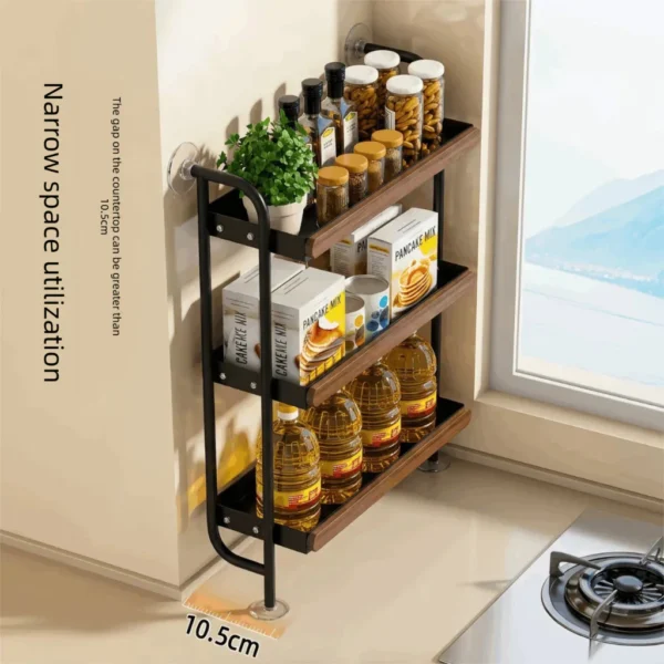 Stainless Steel Spice Rack Rak Rempah Dapur Kitchen Condiment Seasoning Storage Organizer Knife Holder Serbaguna
