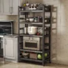 Kitchen Storage Rack Rak Dapur Microwave Organizer Adjustable Freestanding Steel Shelf