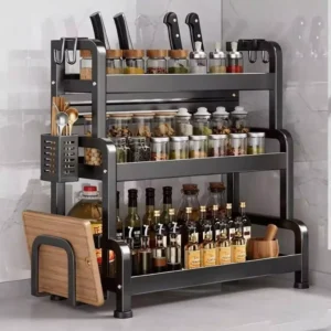my-11134207-820ld-mrv9gtxv7sp3f0.webp 2 3 Tier Kitchen Spice Rack Rak Dapur Rempah Organizer Knife Holder Kitchen Storage Shelf
