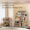 my-11134207-820lh-mqriex7su0w34b.webp 2 3 Tier Stainless Steel Spice Rack Knife Holder Kitchen Condiment Seasoning Storage Organizer Rak Rempah Dapur