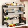 my-11134207-820li-ms14j78oc2kk8c.webp Over the Sink Dish Rack Rak Pinggan Sinki Mangkuk Kecil Compact Kitchen Drying Drainer Organizer