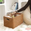 PP Rotan Bakul Storage Basket Rattan Box Breathable Washable Clothes