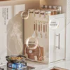 sg-11134201-8258y-mrqzsik4kh6u6e.webp Multi Function Dustproof Pull Out Spice Rack Narrow Edge Kitchen Countertop Organizer Rak Penyimpanan Dapur