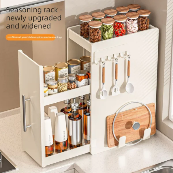 Kitchen Organizer Storage Rack Pull out Spice Rack Rak Rempah Ratus Dapur Spice Rack Rak Barang Dapur