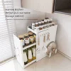 Kitchen Spice Rack Pull Out Seasoning Organizer Dustproof Narrow Storage Rak Rempah Ratus Dapur Rak Barang Dapur