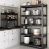sg-11134201-825am-ms9ronfd13b647.webp Kitchen Storage Rack Rak Dapur Microwave Organizer Adjustable Freestanding Steel Shelf