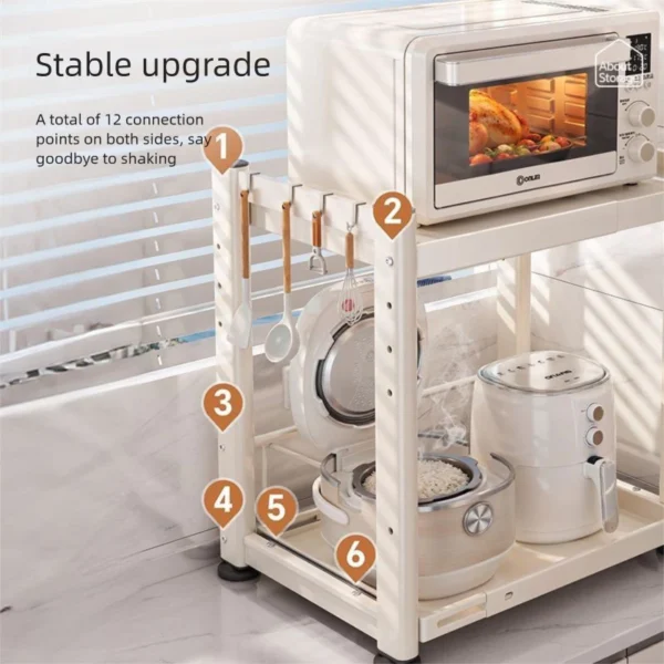 sg-11134201-825an-mrfstv3aszd8ac.webp Adjustable Kitchen Rack 2 3 Tier Stainless Steel Microwave Shelf Seasoning Condiment Storage Organizer