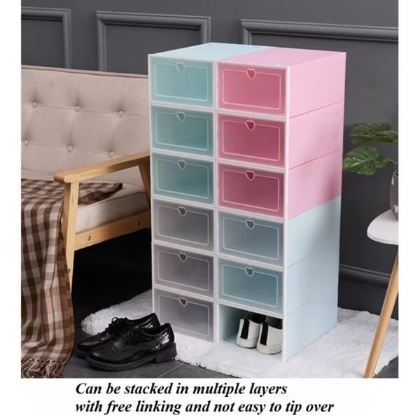 Stackable Multi-Layer Shoe Storage Organizer with Drawers